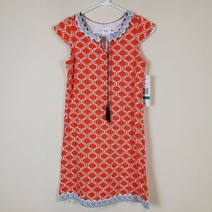 Counting Daisies Orange Printed Dress Size 16 Girls